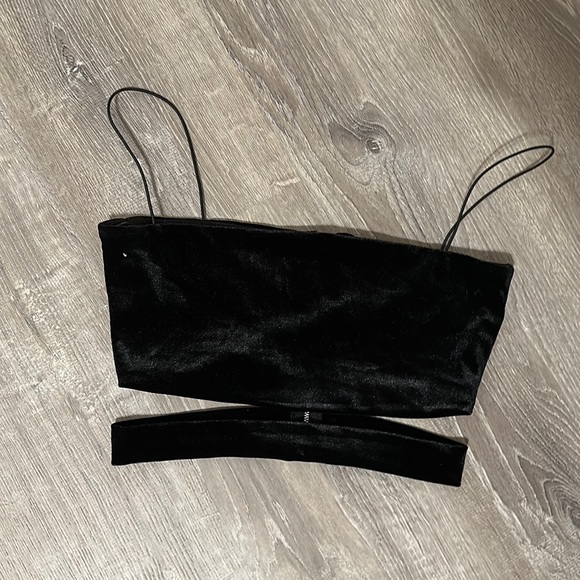 Tiger Mist velvet crop top - Picture 2 of 3